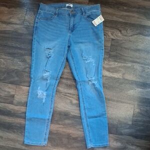 Old Navy Light Blue Distressed Skinny Jeans
